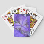 Blauwe Paarse Iris ventilator Pokerkaarten (Achterkant)