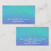 Blauwe Paarse iriserende holografisch modern Visitekaartje (Voorkant / Achterkant)