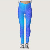 Blauwe Paarse kleur Trendy Moderne Legante Sjabloo Leggings (Voorkant)