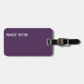 Blauwe paarse kleurennaam bagagelabel (Voorkant horizontaal)