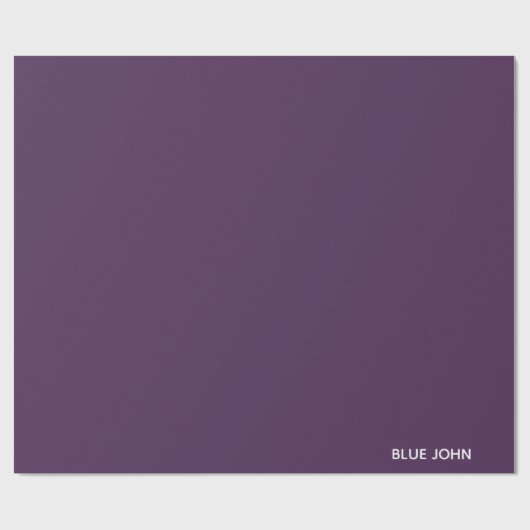 Blauwe paarse kleurennaam cadeaupapier (Vlak)