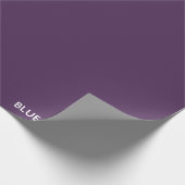 Blauwe paarse kleurennaam cadeaupapier (Hoek)
