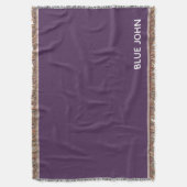 Blauwe paarse kleurennaam deken (Voorkant Verticaal)