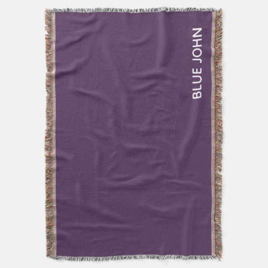 Blauwe paarse kleurennaam deken (Voorkant Verticaal)