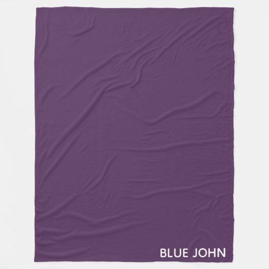 Blauwe paarse kleurennaam fleece deken (Voorkant)