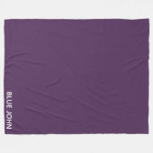 Blauwe paarse kleurennaam fleece deken (Voorkant (Horizontaal))