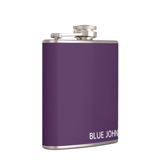 Blauwe paarse kleurennaam heupfles (Rechts)