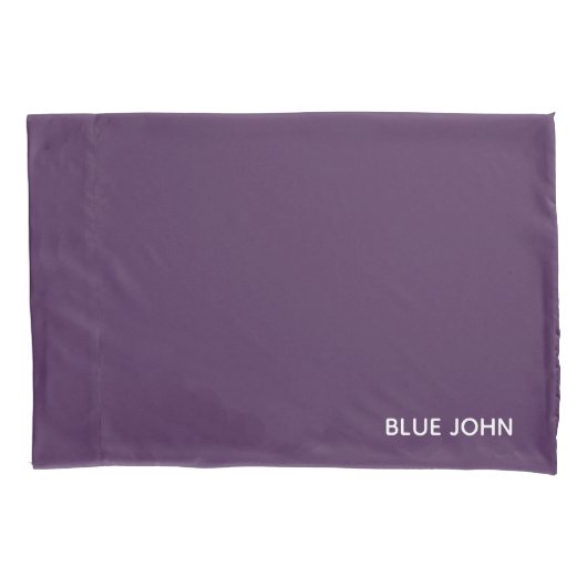 Blauwe paarse kleurennaam kussensloop (Voorkant)