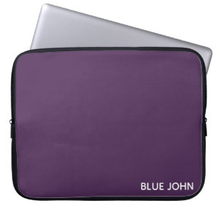Blauwe paarse kleurennaam laptop sleeve