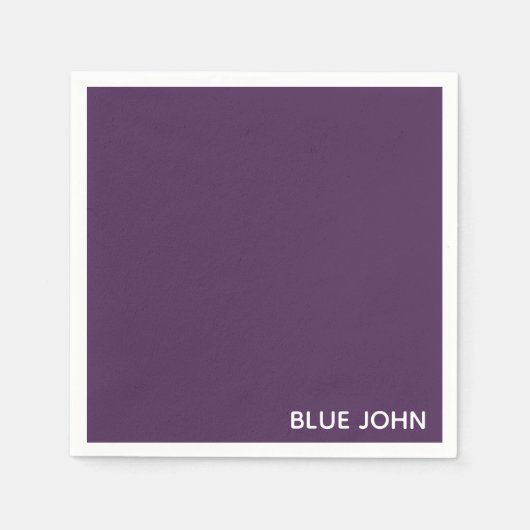 Blauwe paarse kleurennaam servet (Voorkant)