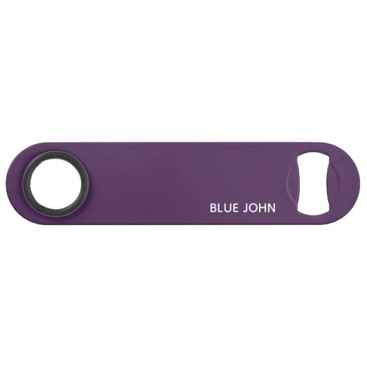 Blauwe paarse kleurennaam speed flessenopener (Voorkant (Horizontaal))