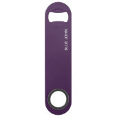 Blauwe paarse kleurennaam speed flessenopener (Voorkant)