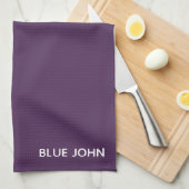 Blauwe paarse kleurennaam theedoek (Quarter Fold)
