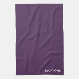 Blauwe paarse kleurennaam theedoek