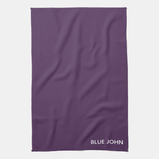 Blauwe paarse kleurennaam theedoek (Verticaal)