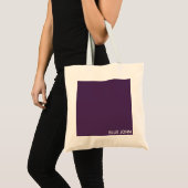 Blauwe paarse kleurennaam tote bag (Voorkant (product))