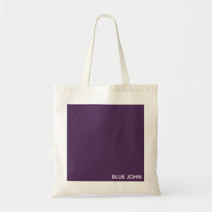Blauwe paarse kleurennaam tote bag