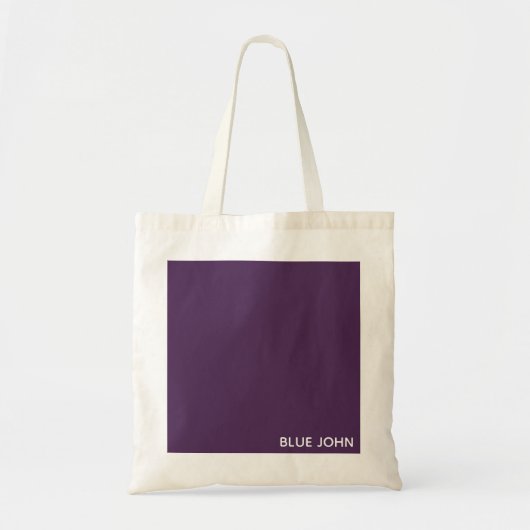 Blauwe paarse kleurennaam tote bag (Voorkant)