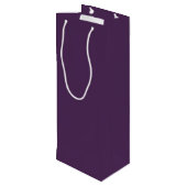 Blauwe paarse kleurennaam wijn cadeautas (Achterkant Gekanteld)