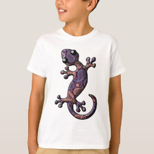 Blauwe Paarse klimmer Gecko Lizard T-shirt