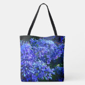 Blauwe paarse lilacon romantische blauwe foto tant tote bag (Achterkant)