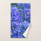 Blauwe paarse lilacs romantische blauwe foto bad handdoek (Handdoek)