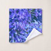 Blauwe paarse lilacs romantische blauwe foto bad handdoek (Wasdoekje)