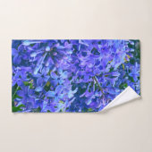 Blauwe paarse lilacs romantische blauwe foto bad handdoek (Handdoek)
