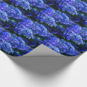 Blauwe paarse lilacs romantische blauwe foto cadeaupapier (Hoek)