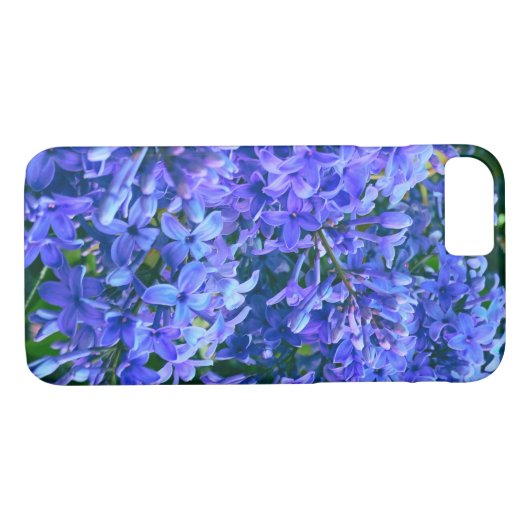 Blauwe paarse lilacs romantische blauwe foto Case-Mate iPhone case (Achterkant (Horizontaal))