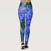 Blauwe paarse lilacs romantische blauwe foto leggings (Achterkant)