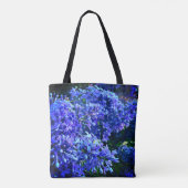 Blauwe paarse lilacs romantische blauwe foto tote bag (Achterkant)