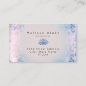 Blauwe paarse Lotus logo Visitekaartje (Achterkant)