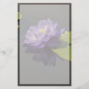 Blauwe Paarse Lotus Waterlily Flower Briefpapier
