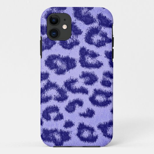 Blauwe Paarse luipaard Case-Mate iPhone Case (Achterkant)