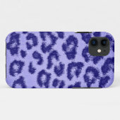 Blauwe Paarse luipaard Case-Mate iPhone Case (Achterkant (horizontaal))