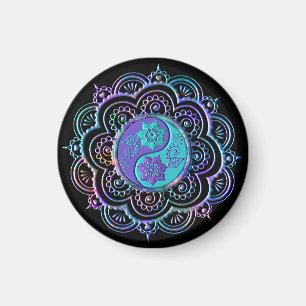Blauwe & Paarse Mandala Magneet