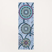 Blauwe Paarse mandala's gepersonaliseerd Yogamat (Voorkant)