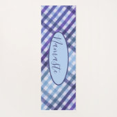 Blauwe Paarse mandala's gepersonaliseerd Yogamat (Achterkant)