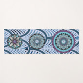 Blauwe Paarse mandala's gepersonaliseerd Yogamat (Voorkant (horizontaal))