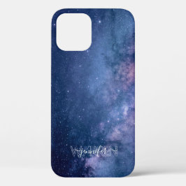 Blauwe Paarse melkweg Case-Mate iPhone Case