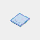 Blauwe Paarse Mottle Iridescent Shimmer Name Post-it® Notes (Schuin)