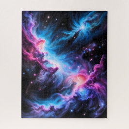 Blauwe Paarse Nevel Diepe Ruimte Puzzel