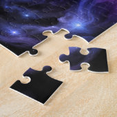 Blauwe Paarse Nevel Diepe Ruimte Puzzel (Zijkant)