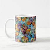 Blauwe Paarse Oranje vlinders Koffiemok (Links)