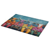 Blauwe Paarse Ox Koe Boerderij Aangekleed Snijplank (Hoek)