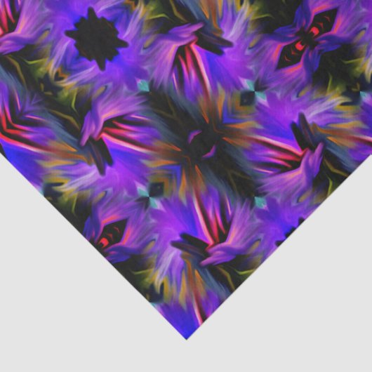 Blauwe Paarse penseeldoornen Abstracte ontkoppelin Tissuepapier (Detail)