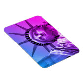 Blauwe Paarse Pop Kunstbeeld van de Vrijheid New Y Magneet (Rechterzijde)