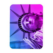 Blauwe Paarse Pop Kunstbeeld van de Vrijheid New Y Magneet (Verticaal)