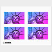 Blauwe Paarse Pop Kunstbeeld van de Vrijheid New Y Rechthoekige Sticker (Vel)